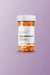 A prescription bottle labeled Healthon Enclomiphene Citrate, 25mg, 90 capsules, pharmaceutical grade for hormone optimization is filled with orange capsules and displayed on a light purple background.